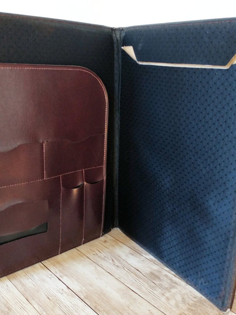 Hazel Vintage Portfolio Notepad Holder 90s Padfolio Professional Organizer Case